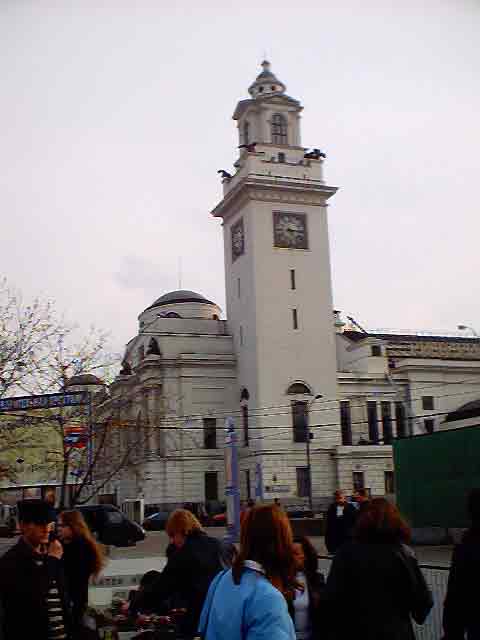 Башня Киевского вокзала в Москве.